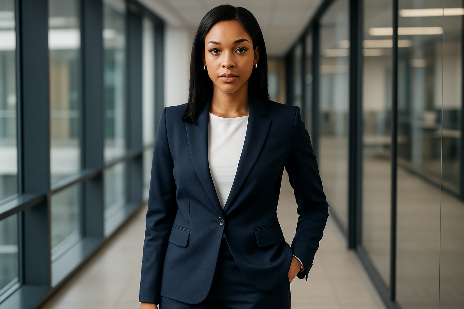 corporate model with cloth